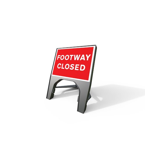 Footway Closed Q Sign (5060509970568)